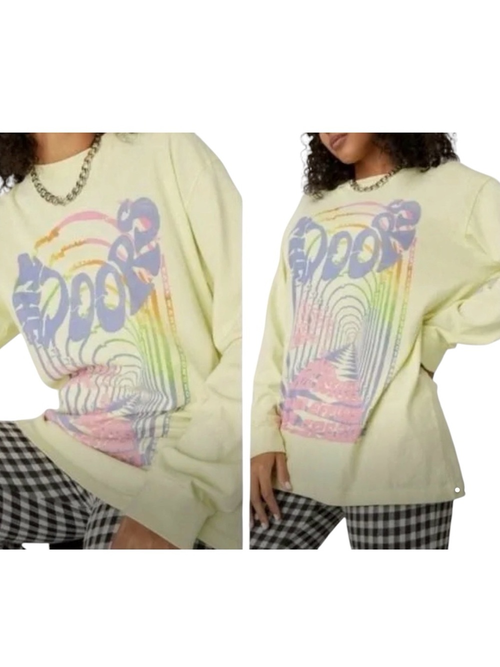 Daydreamer The Doors 1967 Oversized Long Sleeve Band Tee Size L